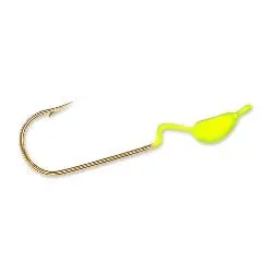 Slider Crappie Jig Heads – 1/4 oz Chartreuse, 18-Pack