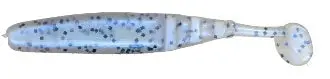 Slider Double-Action Grub – 3-Inch Blue Pearl with Blue Glitter (10-Pack)