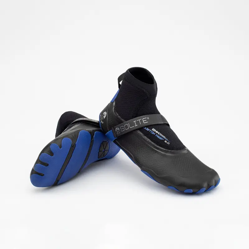 Solite Custom Reef 2.0 Surf Booties – 2mm Blue/Black Neoprene