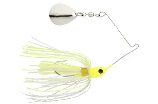Strike King Micro-King Spinnerbait – Chartreuse Head with Chartreuse-and-White Skirt