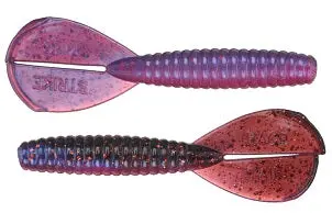 Strike King Rage Twin Tail Menace Grub – 4-Inch Tequila Sunrise Org Flake (8-Pack)