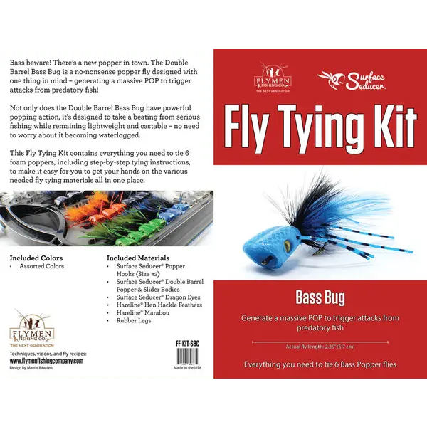 Surface Seducer Double Barrel Bass Popper Fly-Tying Kit
