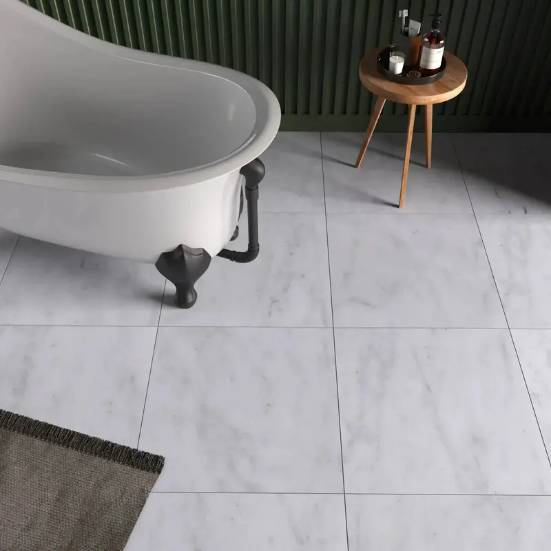 Tuscany Bianca Honed Marble Tile – 61x61cm for Floors & Walls