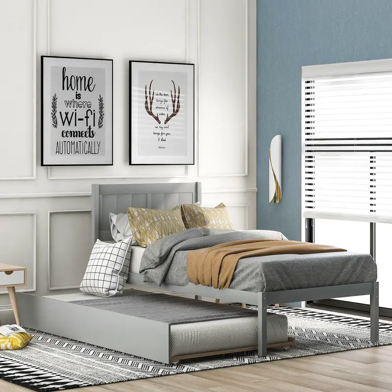 TwinDreams Space-Saving Trundle Bed Frame