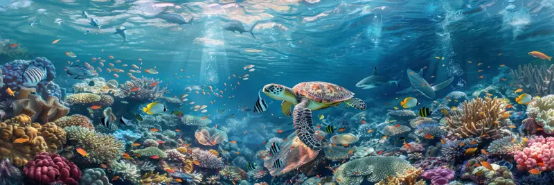 Underwater Coral Reef Triptych