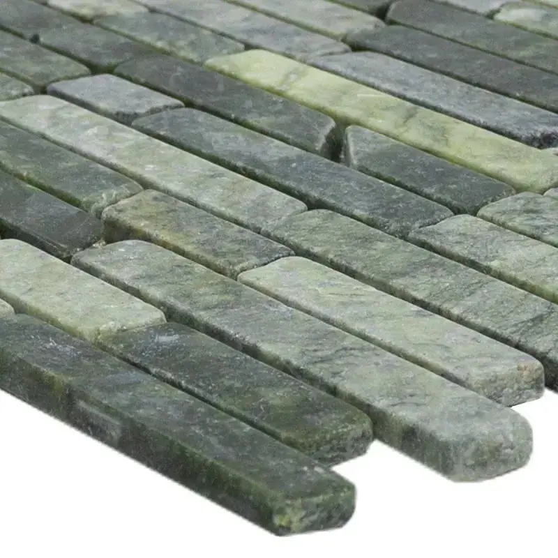 Verde Jade Linear Natural Marble Mosaic