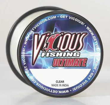 Vicious Ultimate Clear Monofilament Fishing Line – 740 Yards, 17 lb Test