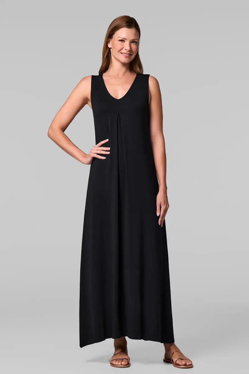 Women’s Coco Walk Sleeveless Maxi Dress – Black