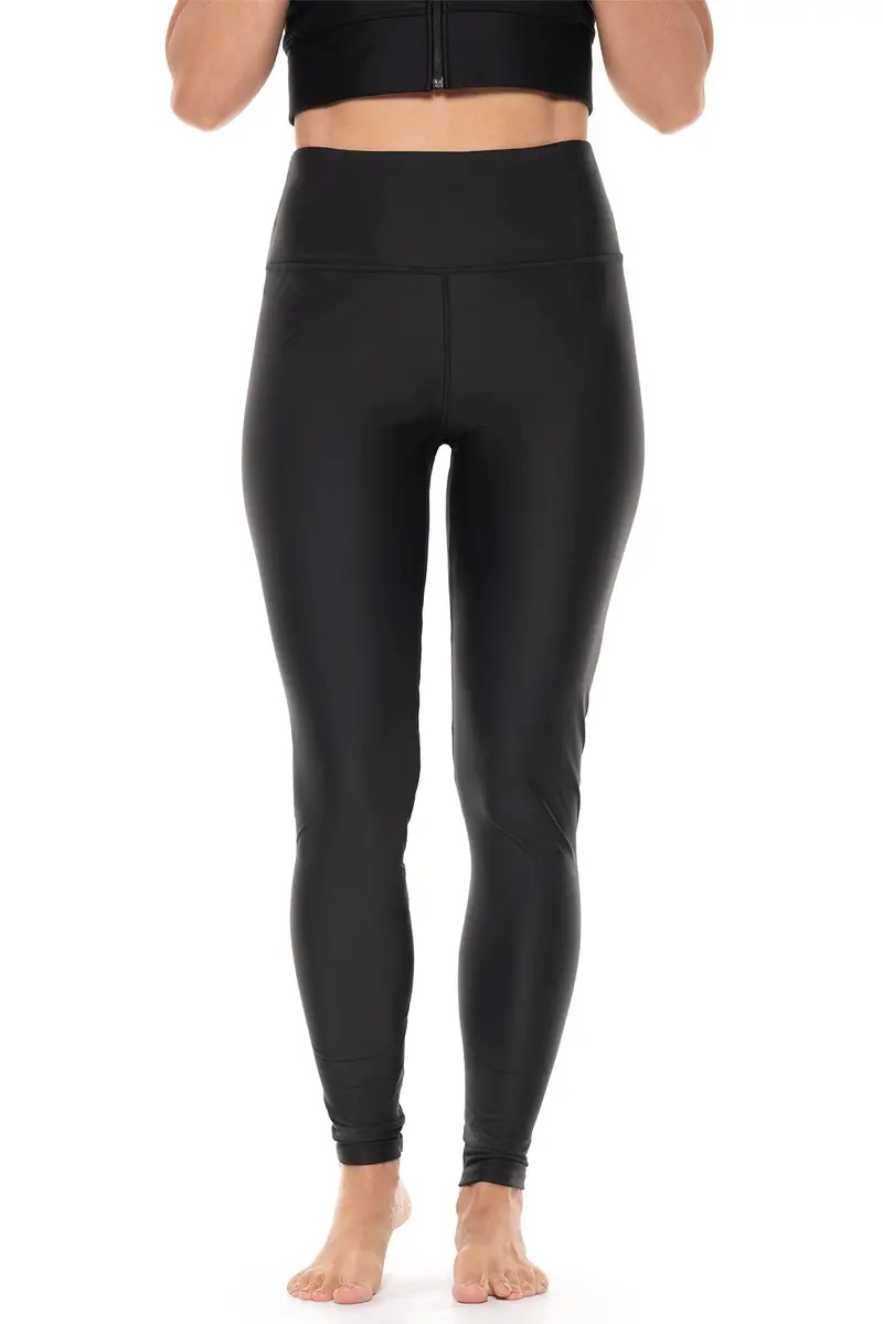 Women’s Ocean Sculpt High-Waisted Swim Leggings – Matte Black