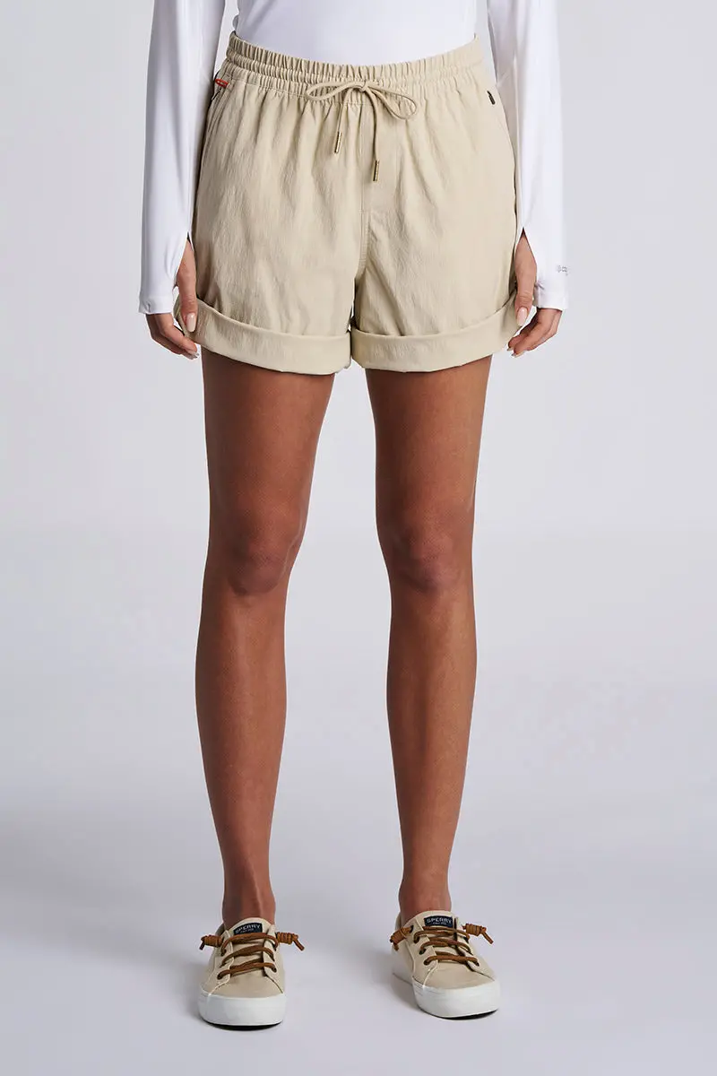 Women’s Palm Island Fishing & Boating Shorts in Pale Khaki
