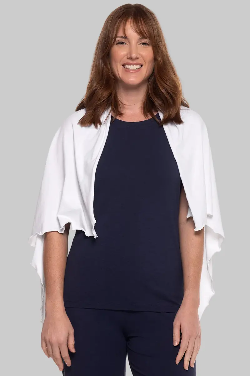 Women’s Savannah Lightweight Sun Blanket – Solid White