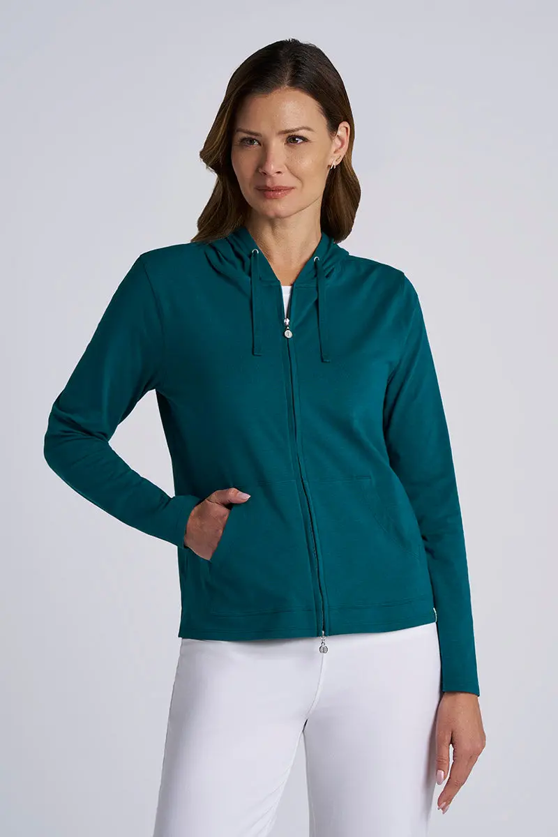 Women’s Seaside Lightweight Hoodie – Transformative Teal