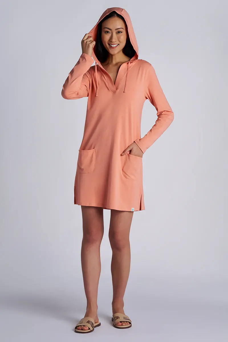 Women’s Soft Blush Catalina Cover-Up Dress Featuring Pockets