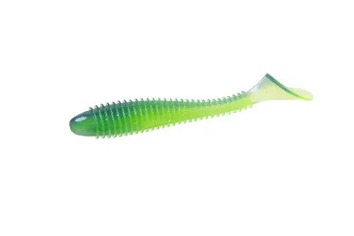Zoom Z Swim Soft Swim Bait – 3.8″, Electric Blue Chart, 6 per Bag